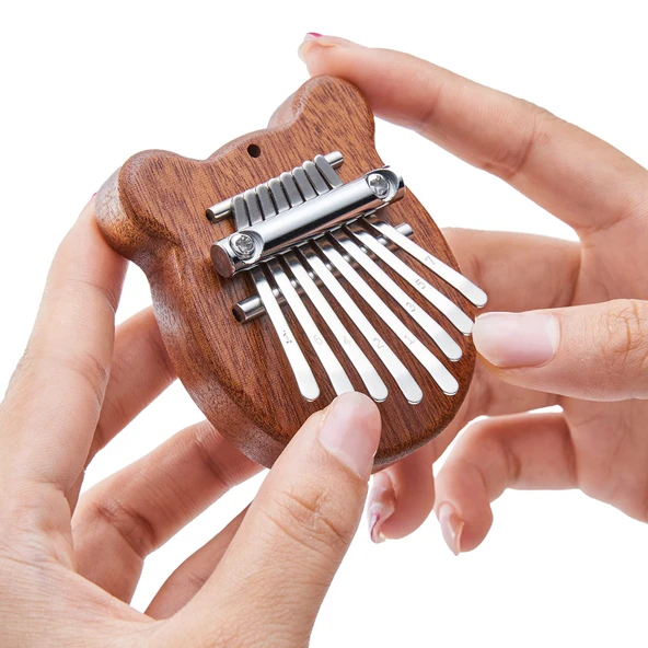 8 Tuşlu Kalimba Başparmak Piyano - Ayı Şekilli