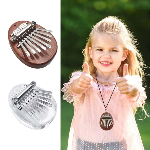 8 Tuşlu Mini Kalimba - Ahşap Ayı - 4
