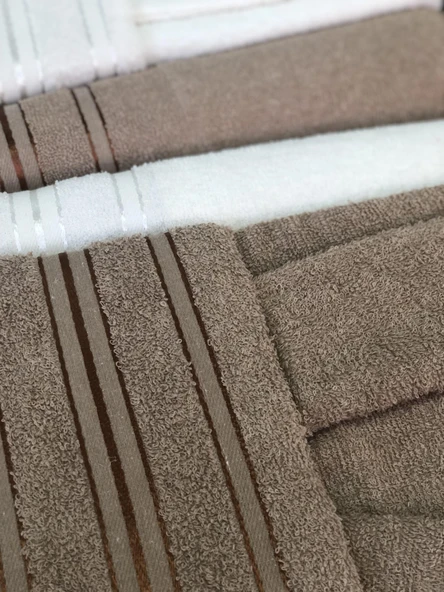 Royam Beril Pamuklu 6 Parça Aile Bornoz Seti Takımı - 8