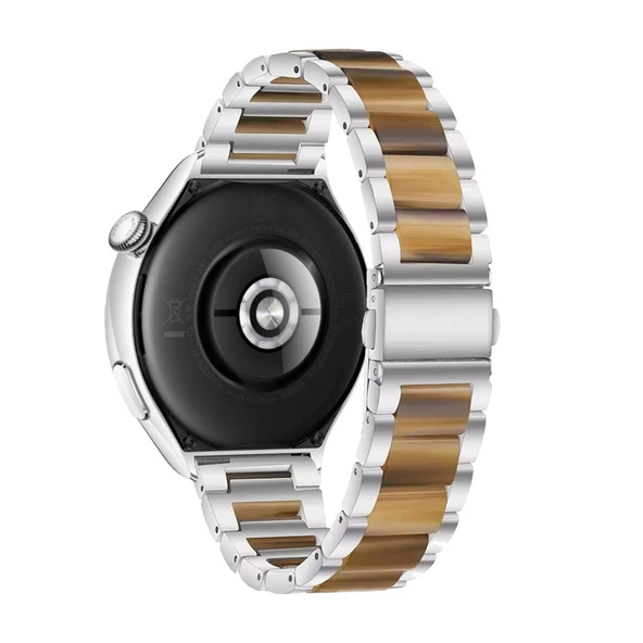 Huawei Watch GT 4/GT 3/GT 2 46mm için Reçine Bileklik - Gümüş Kehribar