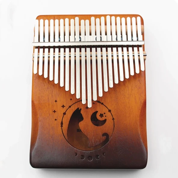 21 Tuşlu Kedi Kalimba - Başparmak Piyano