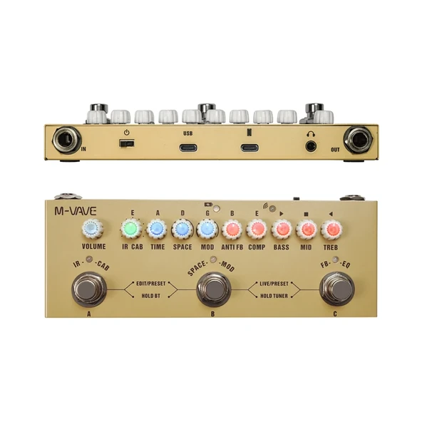 M-vave Cube BABY Multi Efekt Pedal - Akustik Gitar
