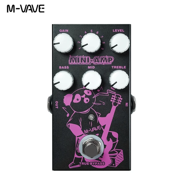 Mini Gitar/Bas Pre-amp Pedal - 9 Klasik Amfi Efekti, 3 Band EQ