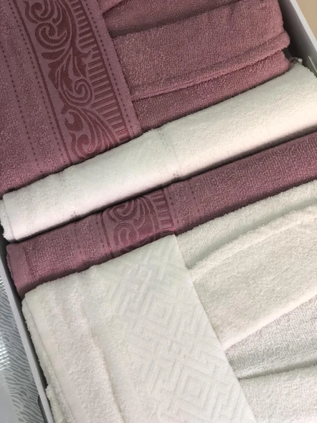 Royam Beril Pamuklu 6 Parça Aile Bornoz Seti Takımı - 6