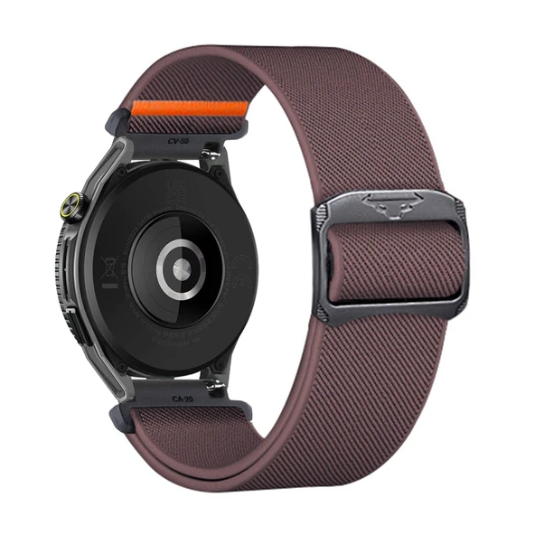 Huawei Watch GT Runner 46mm için Elastik Naylon Kordon - Mor