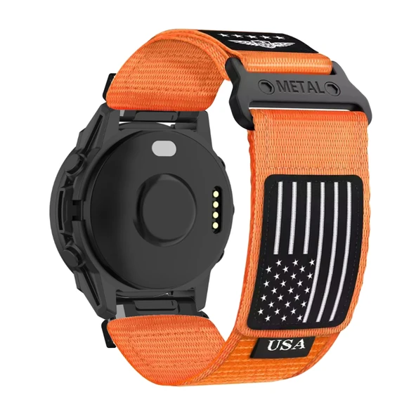 Garmin Descent G1 için Naylon Cırt Cırtlı Kordon - Turuncu