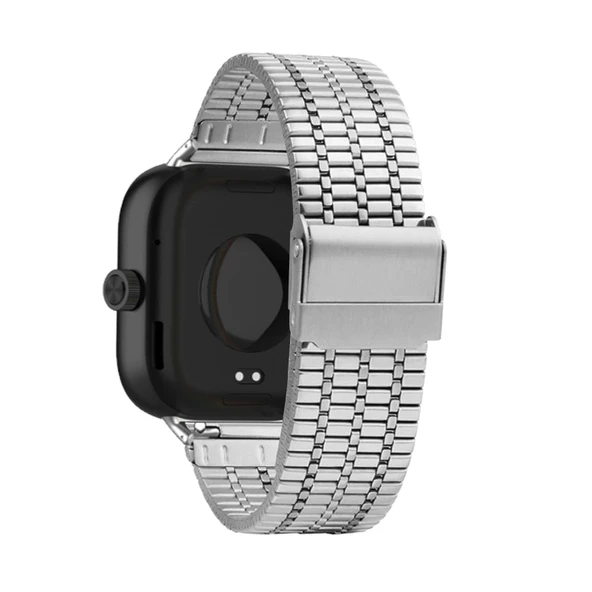Xiaomi Redmi Watch 4 için Paslanmaz Çelik Örgü Kordon - Gümüş