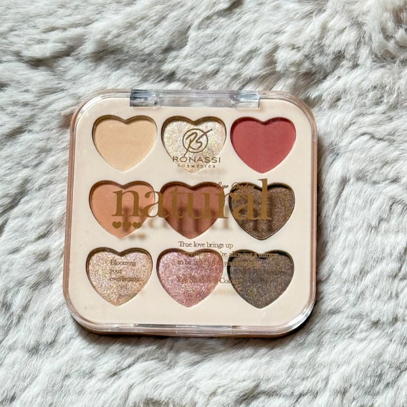 Sudedi Home Natural Love Kalp Şeklinde 9'lu Far Paleti - 2