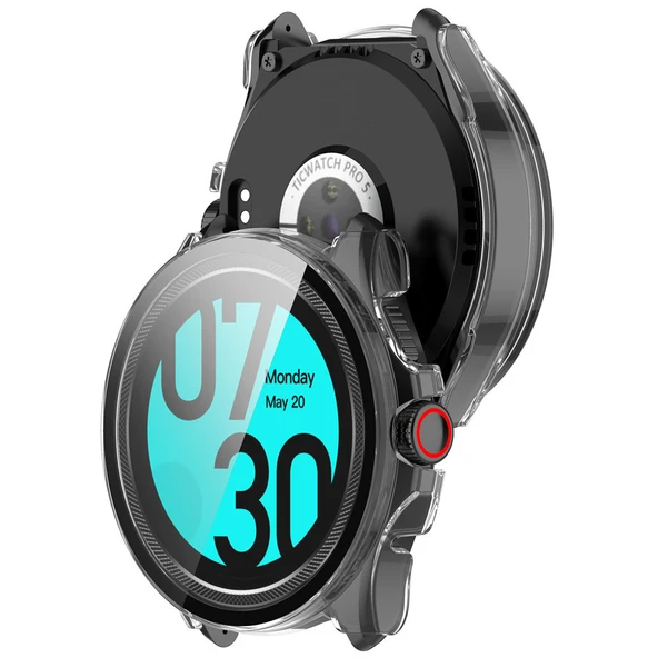 Ticwatch Pro 5 Şeffaf Koruyucu Tampon Kılıf - 3