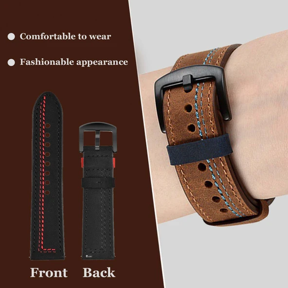 Xiaomi Redmi Watch 2 Lite Uyumlu Deri Kordon - Renk K - 3