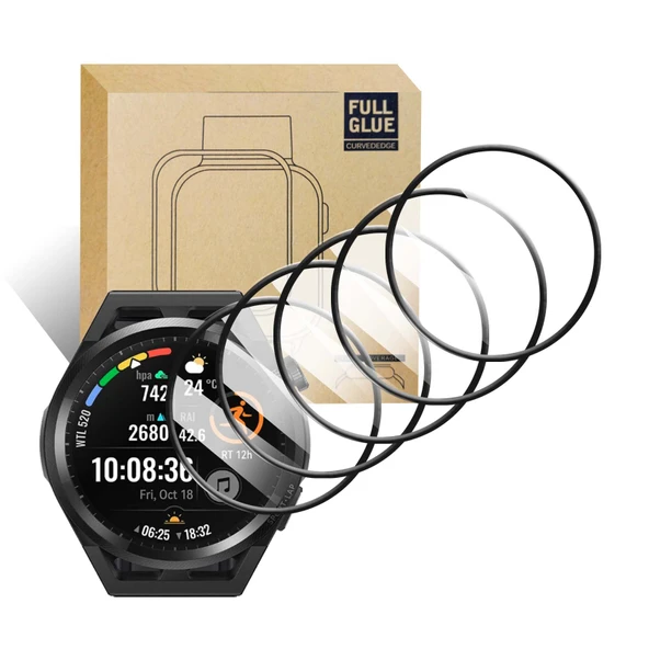 Amazfit Balance 9H HD Şeffaf Temperli Cam Ekran Koruyucu - 5'li Paket