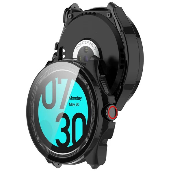 Ticwatch Pro 5 Siyah Koruyucu Tampon Kılıf - 3