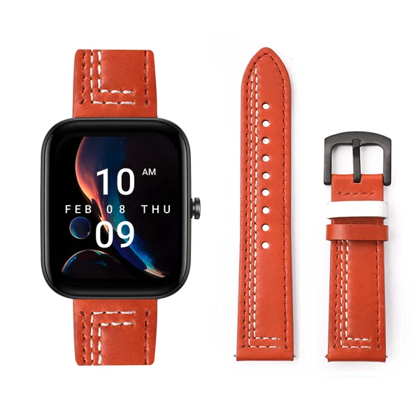 Amazfit Bip 5 için Deri Kordon - Renk J