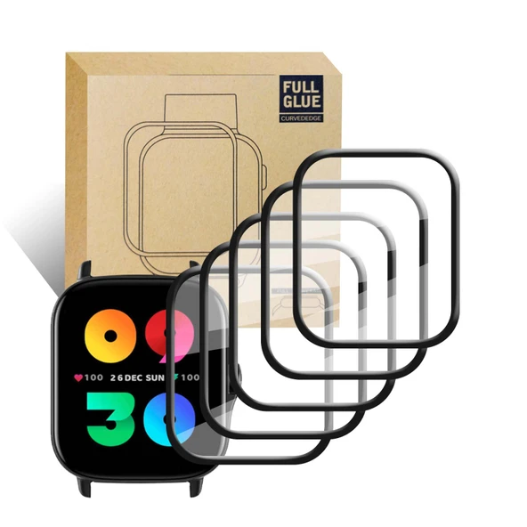 Amazfit GTS 2e Ekran Koruyucu - 9H Temperli Cam - HD Şeffaf - 5'li Paket