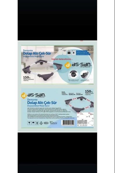 ASVERA Tekerlekli Ayarlanabilir Çamaşır Makinesi & Buzdolabı Altlığı | Frenli Portatif Dolap Altı Stand (Çek-Sür) - Resim 2