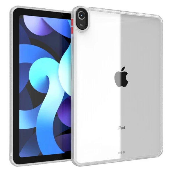 iPad Mini 7 (A17 Pro) 8.3 inç Şeffaf Arka PC Çerçeveli Koruyucu Kılıf - Beyaz