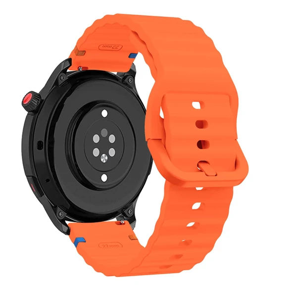 Amazfit GTR 2/2e/47mm Uyumlu Silikon Kordon - Turuncu
