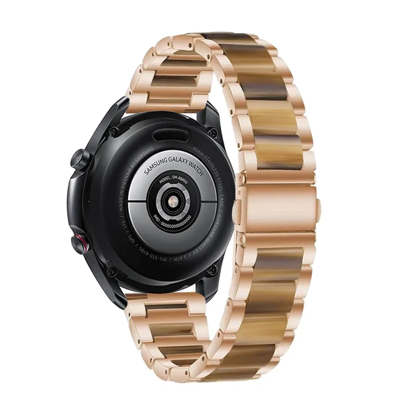 Samsung Galaxy Watch 42mm için Reçine Bileklik - Şampanya Amber