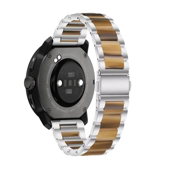 Suunto Ocean Uyumlu Reçine Bileklik - Gümüş Amber