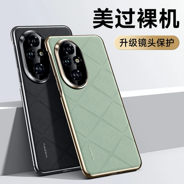 Honor 100 Pro Lüks Deri Kılıf - Kırmızı - 6