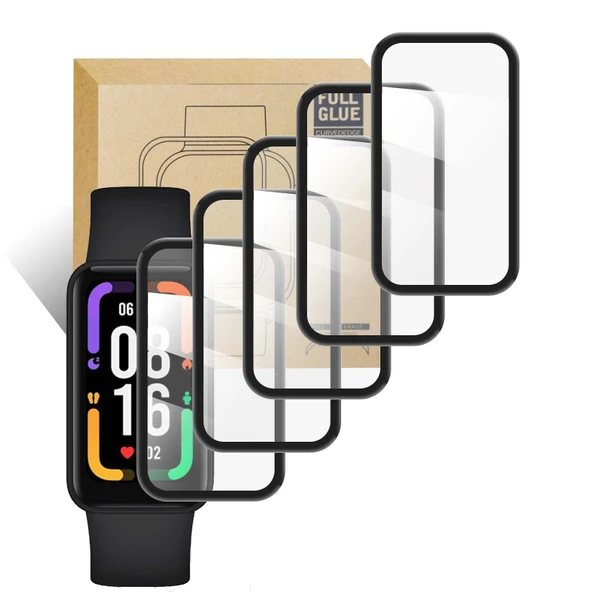Xiaomi Redmi Band Pro Ekran Koruyucu - 9H Temperli Cam - HD Şeffaf - 5 Adet