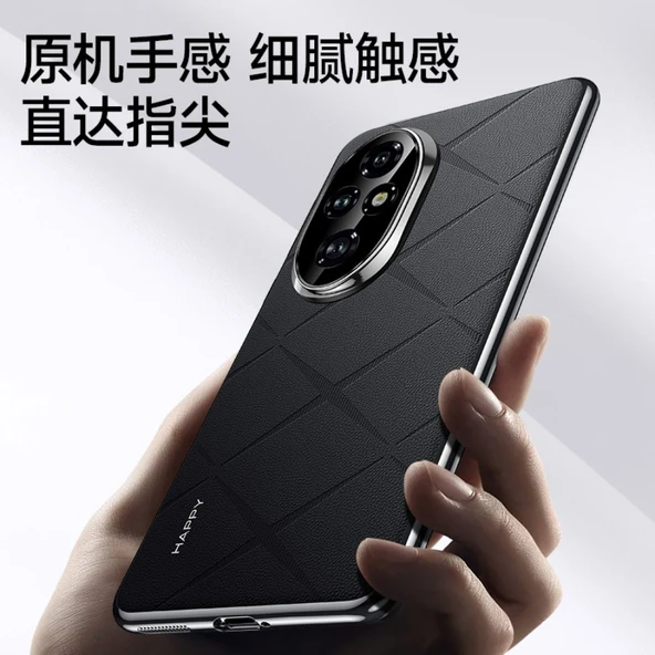 Honor 100 Pro Lüks Deri Kılıf - Kırmızı - 5