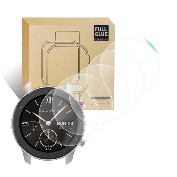 Amazfit GTR 42mm Ekran Koruyucu - Temperli Cam - Oleofobik Kaplama - 5 Adet