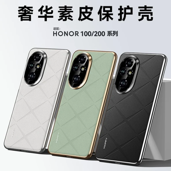Honor 100 Pro Lüks Deri Kılıf - Kırmızı - 10