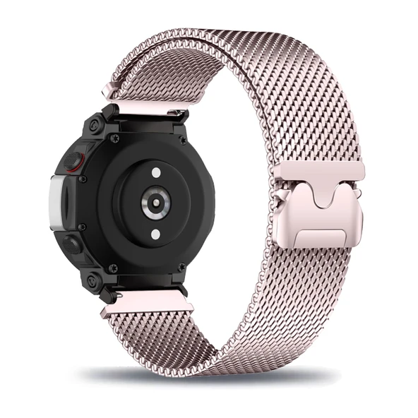 Amazfit T-Rex 2 için Milanese Metal Kordon - Pembe Mor