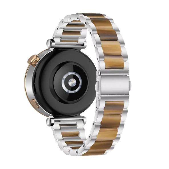 Huawei Watch GT 4 41mm Uyumlu Reçine Bileklik - Gümüş Amber