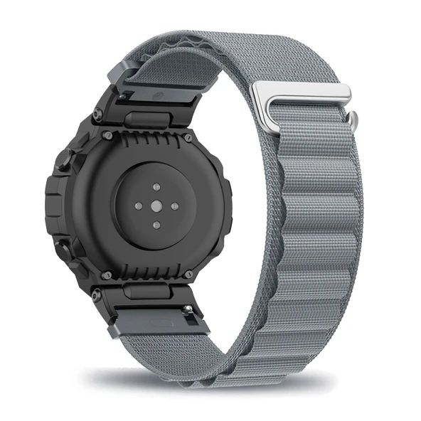 Amazfit T-Rex/T-Rex Pro Akıllı Saat için Naylon Kordon - Açık Gri