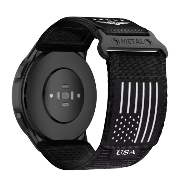 Xiaomi Mi Watch Sport/Color/Haylou RT LS05S için Siyah Naylon Örgü Kordon