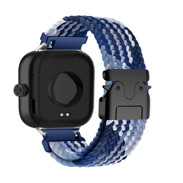 Xiaomi Mi Band 8 Pro Uyumlu Mavi Beyaz Naylon Spor Kordon