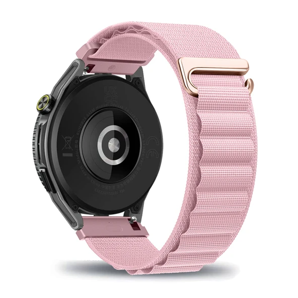 Huawei Watch GT Runner 46mm için Naylon Kordon - Pembe