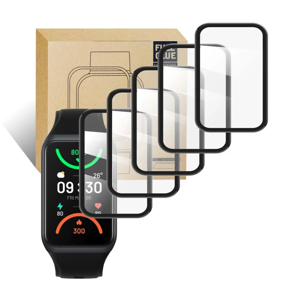 OPPO Band 2 Ekran Koruyucu - 9H Temperli Cam - Oleofobik Kaplama - 5'li Paket