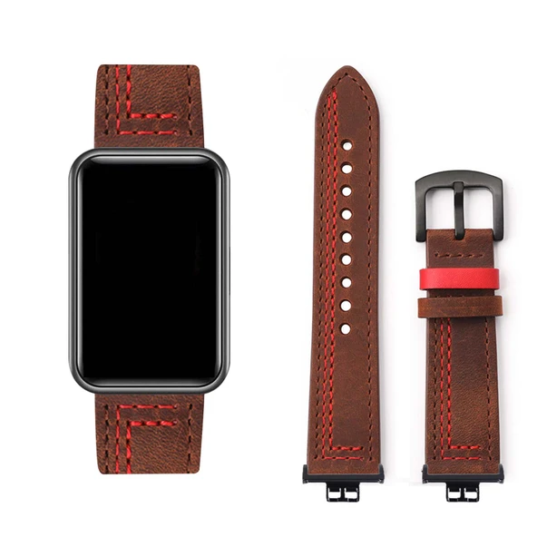 Huawei Watch Fit/Fit Se Uyumlu Deri Kordon - Renk J