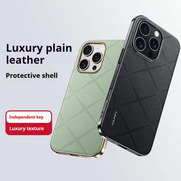 Deri iPhone 13 Pro Max Kılıf - Siyah - 5