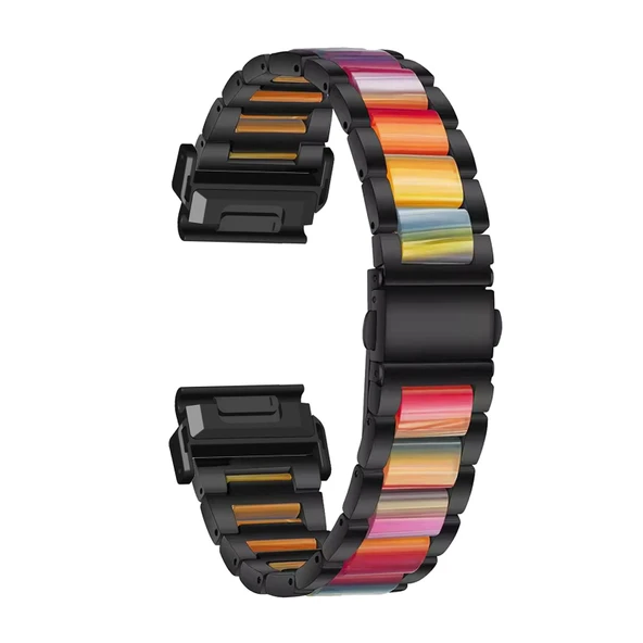 Garmin EPIX Gen 2 Uyumlu Reçine Bileklik - Siyah Renkli