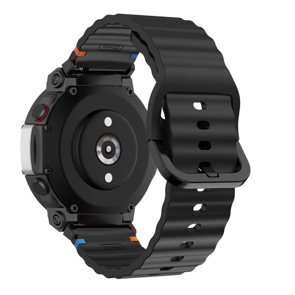 Amazfit T-Rex 3 için Silikon Kordon - Siyah