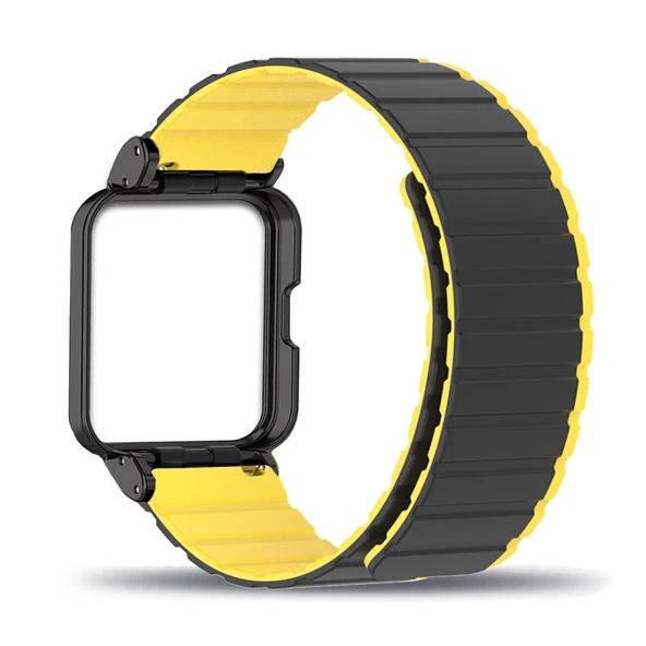 Xiaomi Redmi Watch 2 Lite için Manyetik Silikon Kordon - Sarı