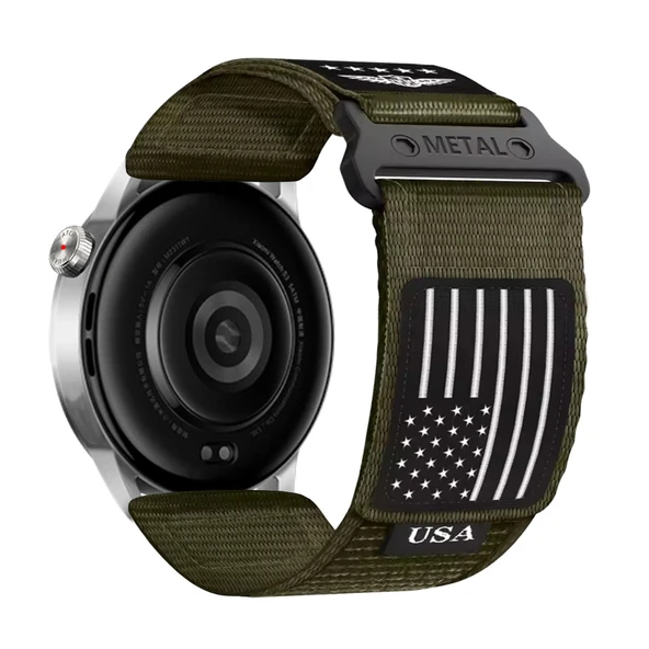 Nothing CMF Watch Pro 2 için Ayarlanabilir Koyu Yeşil Naylon Cırt Cırtlı Kordon