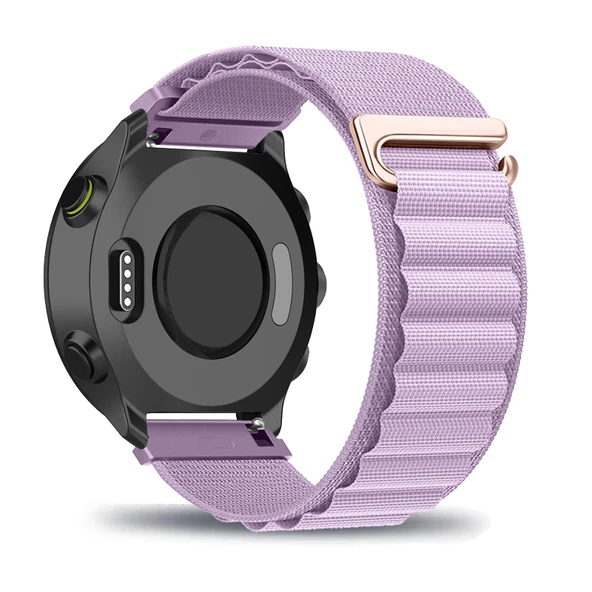 Garmin Forerunner 245/55/645/245 Music Akıllı Saat için Naylon Kordon - Mor