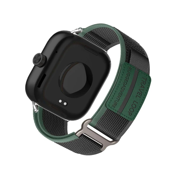 Xiaomi Redmi Watch 4 Örme Naylon Loop Kordon - Koyu Yeşil
