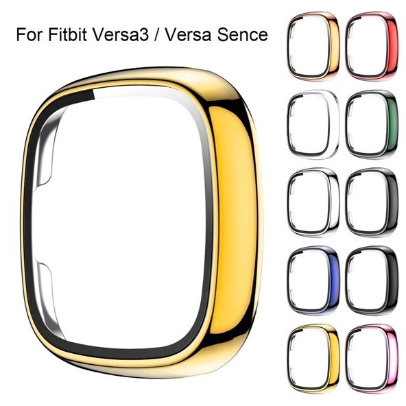 FITBIT Versa 3/Sense Darbe Emici İnce Bumper Kılıf - Altın - 7