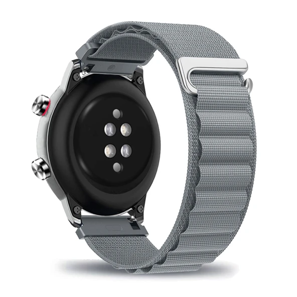 Amazfit GTR 2/2e/47mm Akıllı Saat için Naylon Kordon - Açık Gri