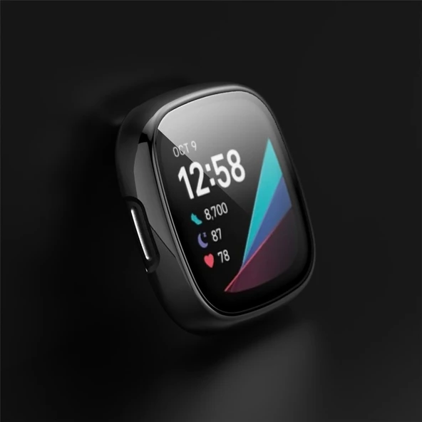 FITBIT Versa 3/Sense Darbe Emici İnce Bumper Kılıf - Gri - 3