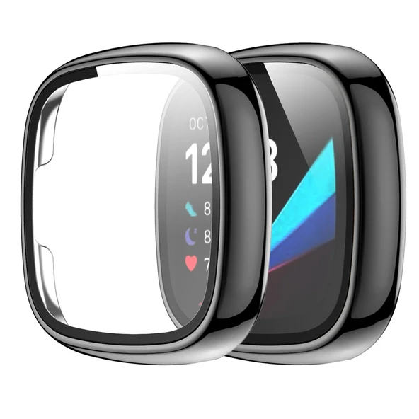 FITBIT Versa 3/Sense Darbe Emici İnce Bumper Kılıf - Gri
