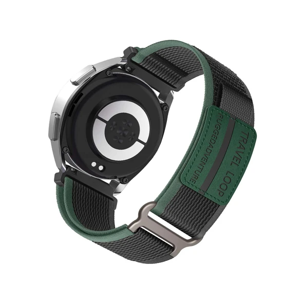 Xiaomi Mi Watch/Mi Imilab Dokuma Naylon Yedek Kordon - Koyu Yeşil