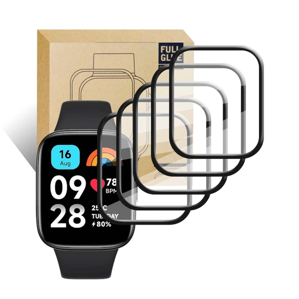 Xiaomi Redmi Watch 3 Ekran Koruyucu - 9H Sertlik - HD Şeffaf - Oleofobik Kaplama (5 Adet)