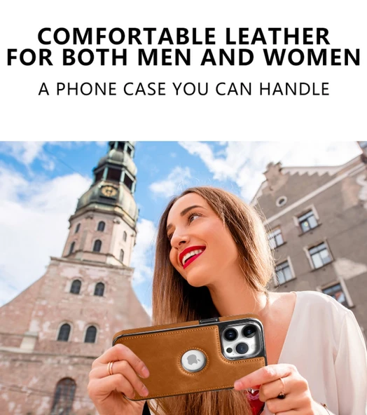 iPhone 15 Vegan Deri Kılıf - Siyah - 6